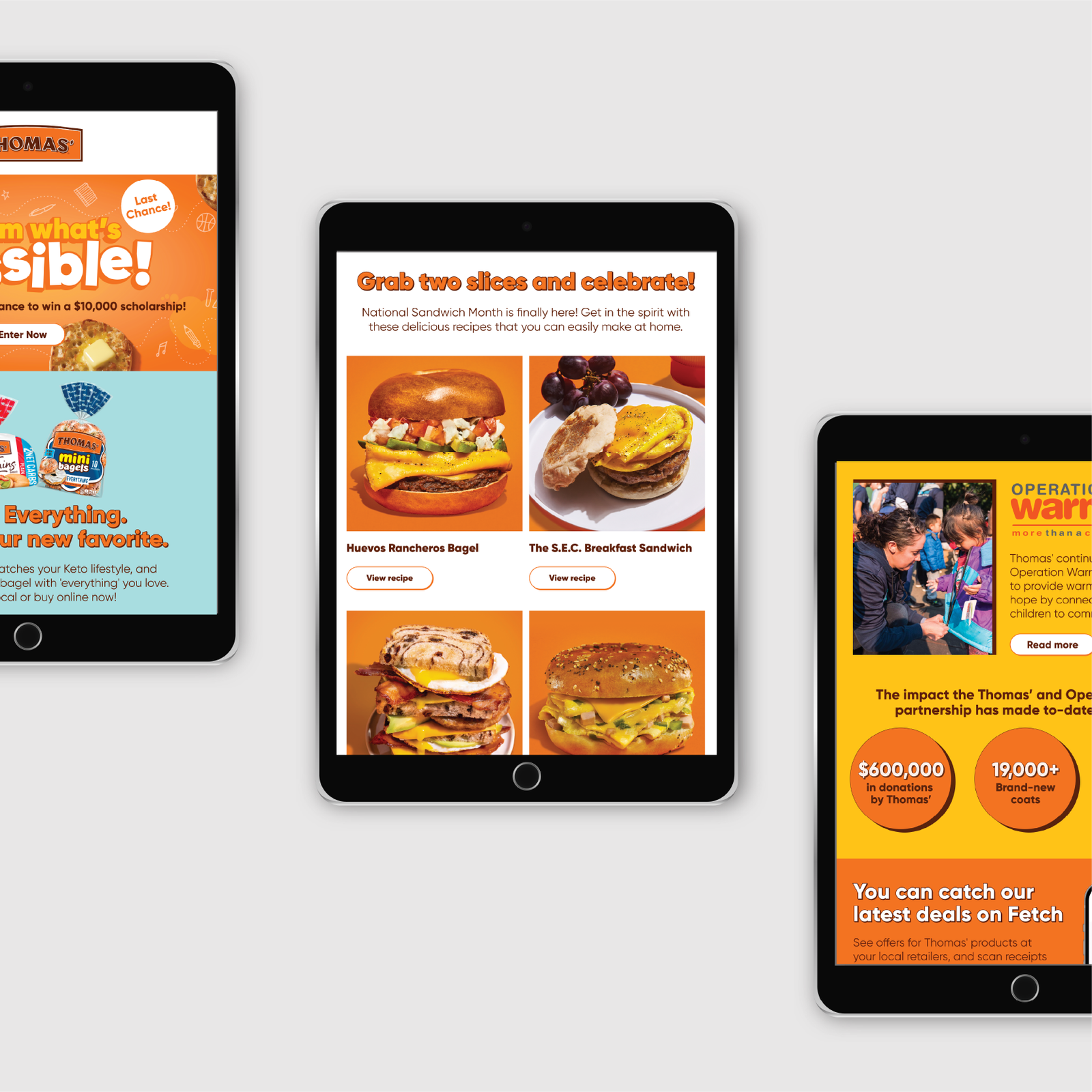 Thomas' English Muffins Email Marketing Design